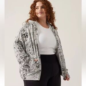 Athleta Balance Zip Up Hoodie Eden Floral